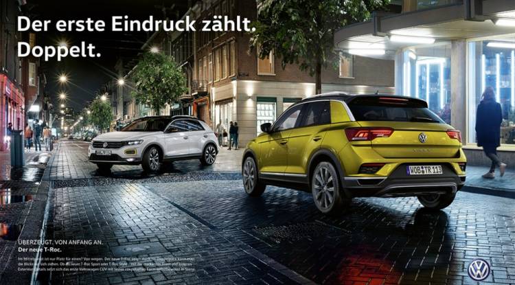 Volkswagen startet 360°-Kampagne zum neuen T-Roc.
